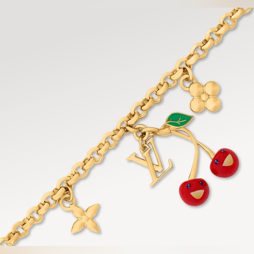 NEW 2025 Louis Vuitton Murakami 20yr Anniversary Cerise Cherry Charm Bracelet - Picture 3 of 7